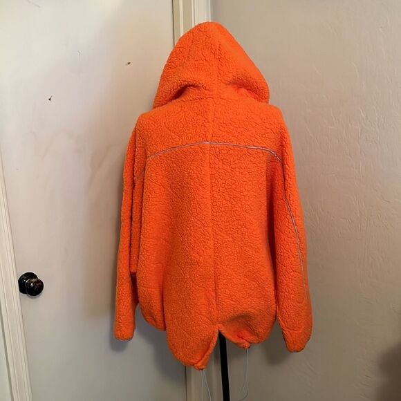 Urban Outfitters Out From Under Orange Fleece Hooded Jacket - Picture 3 of 11